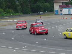 Jim Latham in the Volvo 122S at Mission Raceway 